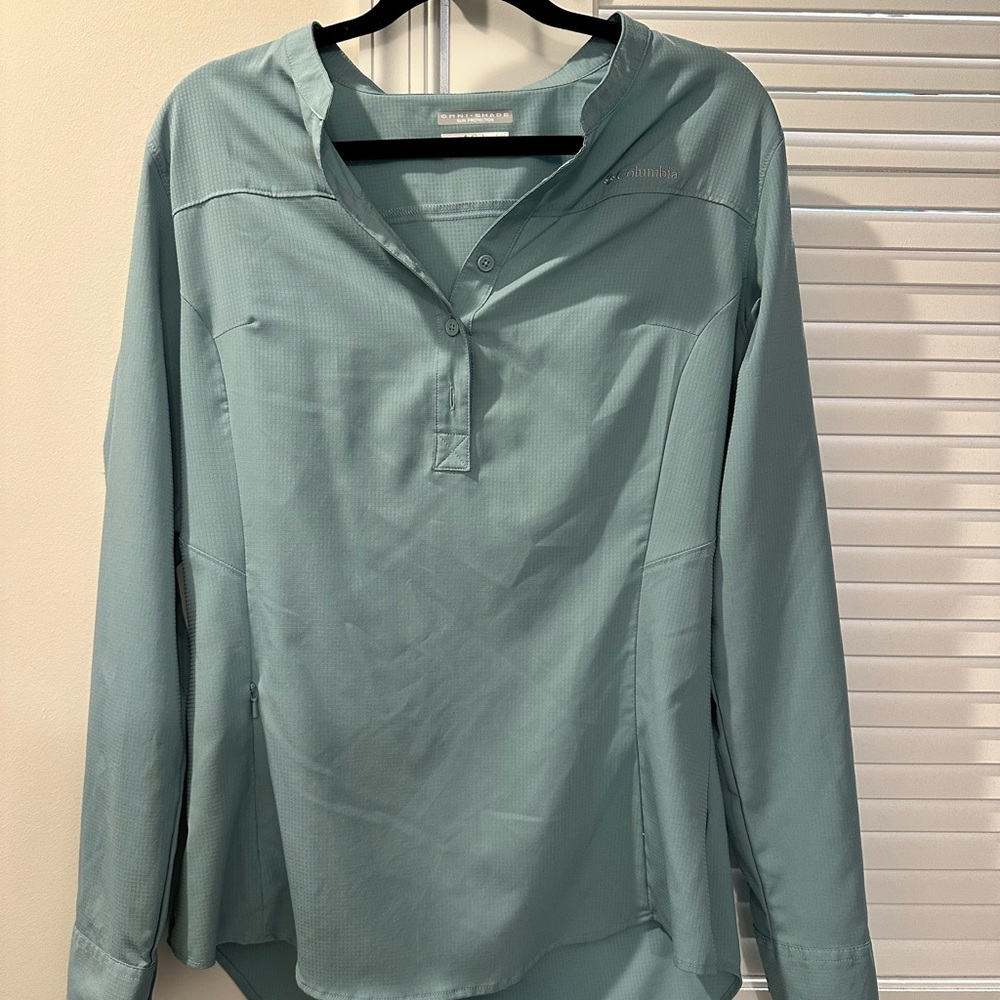 Columbia Green Long Sleeve Relaxed Shirt